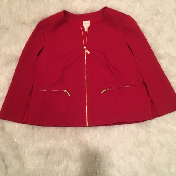 CHICO’S - Ponte Cape SS Jacket - Picture 3 of 8